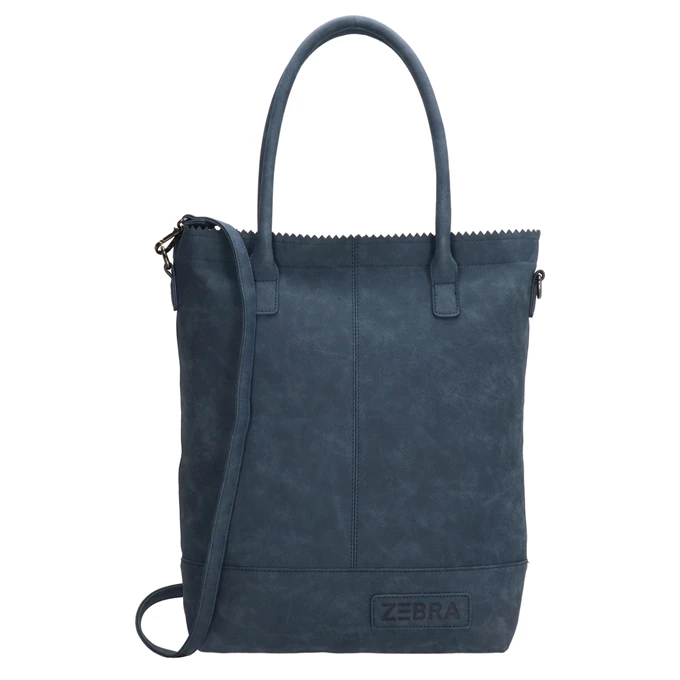 Zebra Trends Kartel Met Rits Shopper Jeansblauw 1 Zebra Trends Kartel Met Rits Shopper Jeansblauw