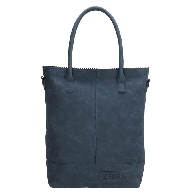 Zebra Trends Kartel Met Rits Shopper Jeansblauw 3 Zebra Trends Kartel Met Rits Shopper Jeansblauw - Afbeelding 3