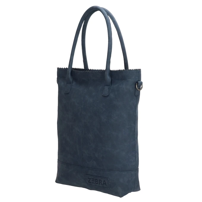 Zebra Trends Kartel Met Rits Shopper Jeansblauw 4 Zebra Trends Kartel Met Rits Shopper Jeansblauw - Afbeelding 4