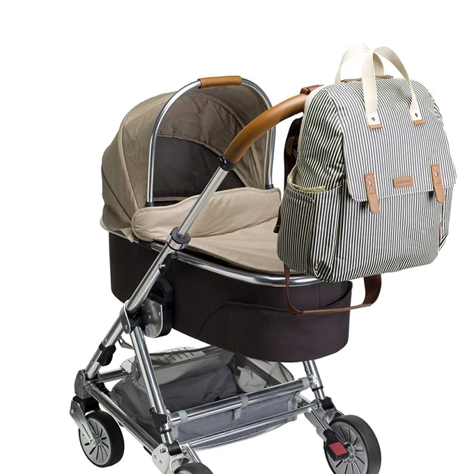 Babymel Robyn Convertible Backpack Navy Stripe 8 Babymel Robyn Convertible Backpack Navy Stripe - Afbeelding 8