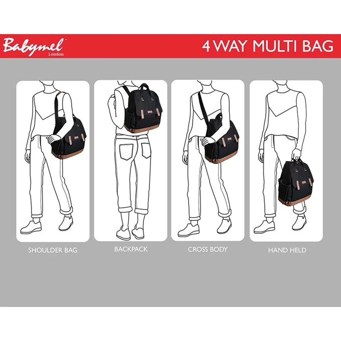 Babymel Robyn Convertible Backpack Navy Stripe 9 Babymel Robyn Convertible Backpack Navy Stripe - Afbeelding 9