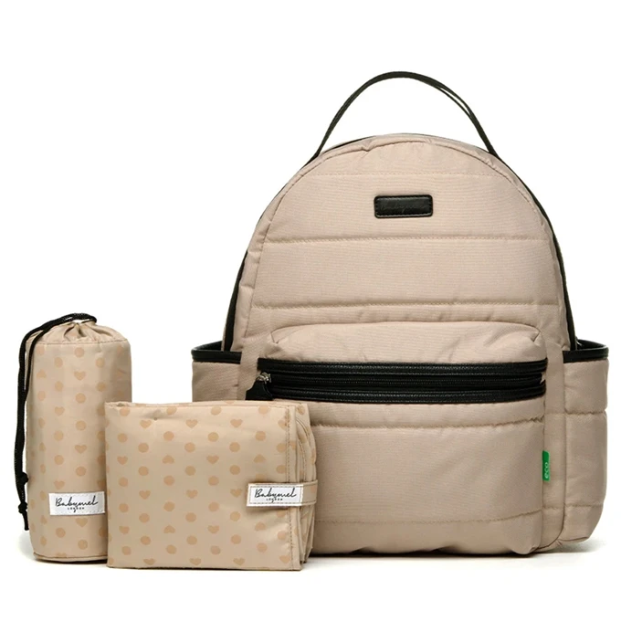 Babymel Lola Eco Quilt Backpack Luiertas Fawn 4 Babymel Lola Eco Quilt Backpack Luiertas Fawn - Afbeelding 4