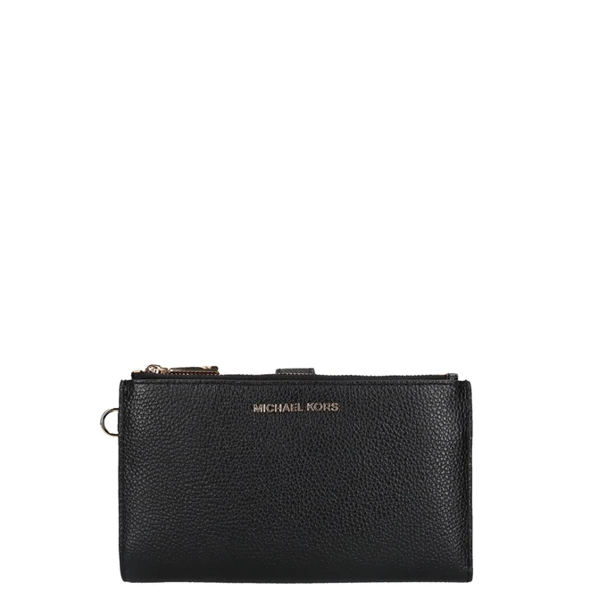 Michael Kors Jet Set Double Zip Wristlet Black 1 Michael Kors Jet Set Double Zip Wristlet Black