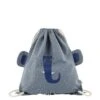 Trixie Mrs. Elephant Drawstring Bag Light Blue