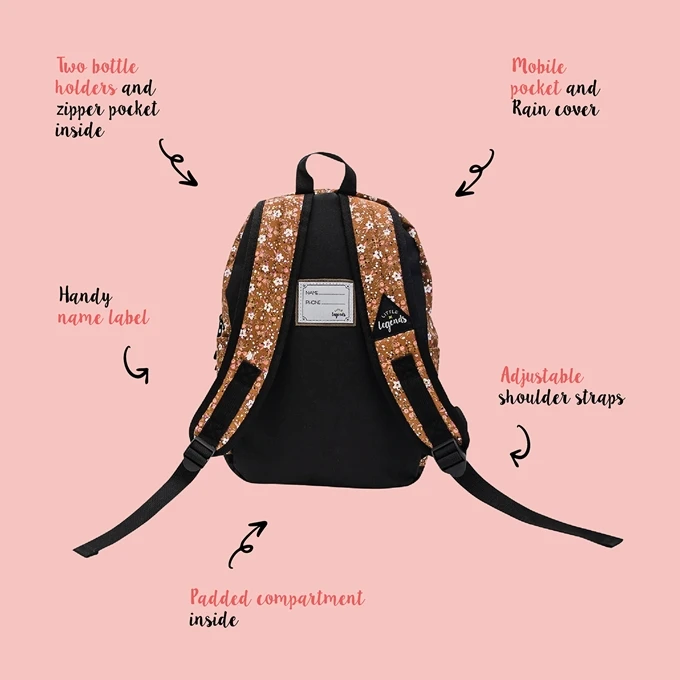 Little Legends Backpack L Vintage Flower 8 Little Legends Backpack L Vintage Flower - Afbeelding 8