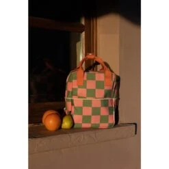 Sticky Lemon Farmhouse Backpack Small Checkerboard Sprout Green - Flower Pink -Trendy Tassenwinkel image 3283