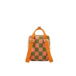 Sticky Lemon Farmhouse Backpack Small Checkerboard Sprout Green - Flower Pink -Trendy Tassenwinkel image 3284