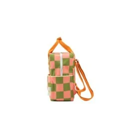 Sticky Lemon Farmhouse Backpack Small Checkerboard Sprout Green - Flower Pink -Trendy Tassenwinkel image 3285