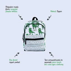 Little Legends Dino Backpack L Groen / Wit 19 Little Legends Dino Backpack L Groen / Wit -Trendy Tassenwinkel image 3370