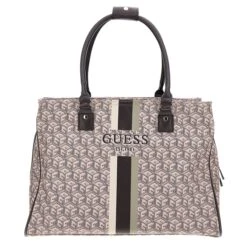 Guess Wilder Shopper Tote Espresso Logo