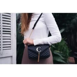 Charm London Belleville Schoudertas Zwart-zilver -Trendy Tassenwinkel image 694