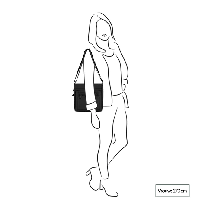 Hedgren Inner City Orva Schoudertas Creased Black 2 Hedgren Inner City Orva Schoudertas Creased Black - Afbeelding 2