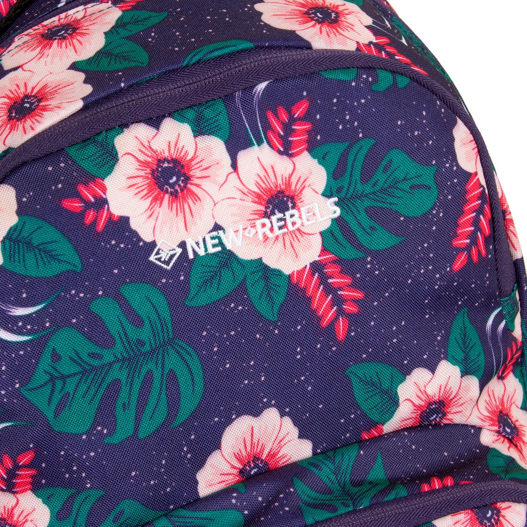 New Rebels ® BTS 2 Schooltas Met Laptopvak Flower Print 3 New Rebels ® BTS 2 Schooltas Met Laptopvak Flower Print - Afbeelding 3
