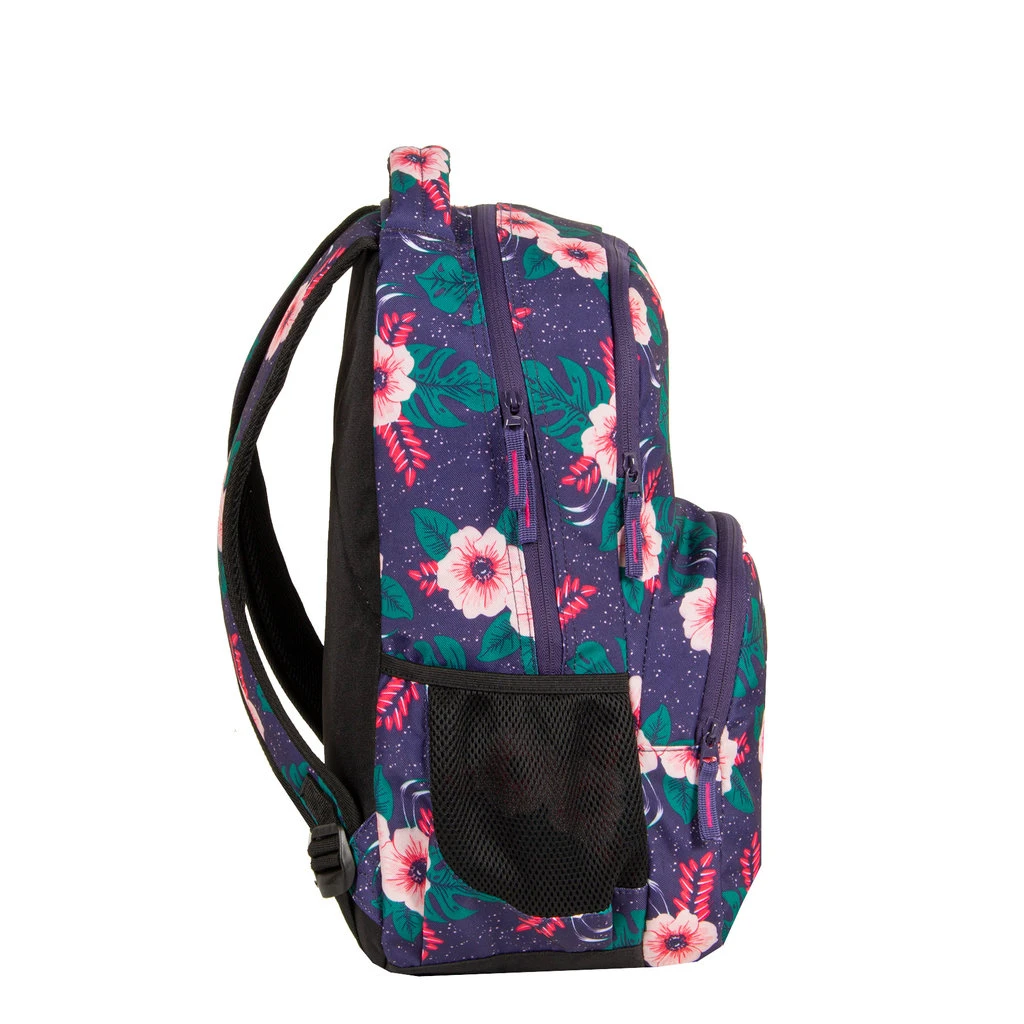 New Rebels ® BTS 2 Schooltas Met Laptopvak Flower Print 1 New Rebels ® BTS 2 Schooltas Met Laptopvak Flower Print