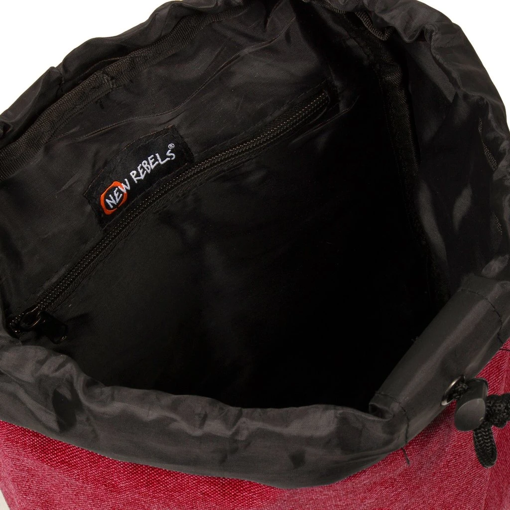 New Rebels ® Heaven - Rugzak - Gevoerd - Polyester - Burgundy 7 New Rebels ® Heaven - Rugzak - Gevoerd - Polyester - Burgundy - Afbeelding 7