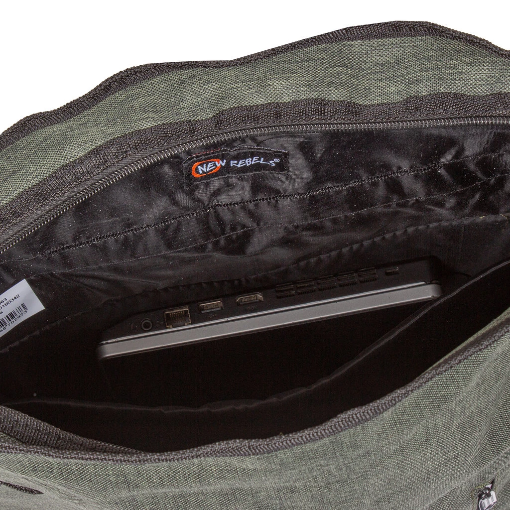 New Rebels ® Heaven Urban Transport - Rugzak -Rugtas - Laptopvak - Polyester - Donkergroen 6 New Rebels ® Heaven Urban Transport - Rugzak -Rugtas - Laptopvak - Polyester - Donkergroen - Afbeelding 6