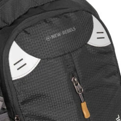 New Rebels ® Kinley - Rugtas - Schooltas - Vrijetijdstas - 28 Liter - Nylon - Zwart -Trendy Tassenwinkel new rebels kinley rugtas schooltas vrijetijdstas 2 12