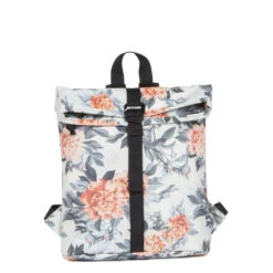 New Rebels ® Mart Rolltop - Mini Rugtas- Waterafstotend Tas- Small II -Rugzak - Flower Flora Light