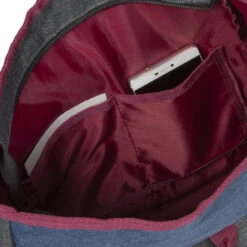 New Rebels ® Morris Big Roll Top Rugzak Navy 2Tone 16L 27X15X47CM -Trendy Tassenwinkel new rebels morris big roll top rugzak navy 2tone 1 3