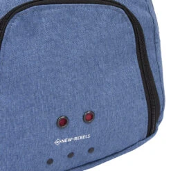New Rebels ® Morris Rugtas Met 3 Vakken Soft Blue 2 Tone 31X19X46CM -Trendy Tassenwinkel new rebels morris rugtas met 3 vakken soft blue 2 6
