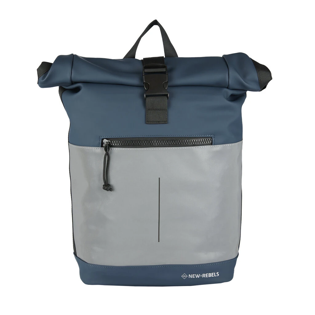 New Rebels Bowie New York Navy 16L Rugzak Rolltop Waterafstotend Laptop 15.6 6 New Rebels Bowie New York Navy 16L Rugzak Rolltop Waterafstotend Laptop 15.6 - Afbeelding 6