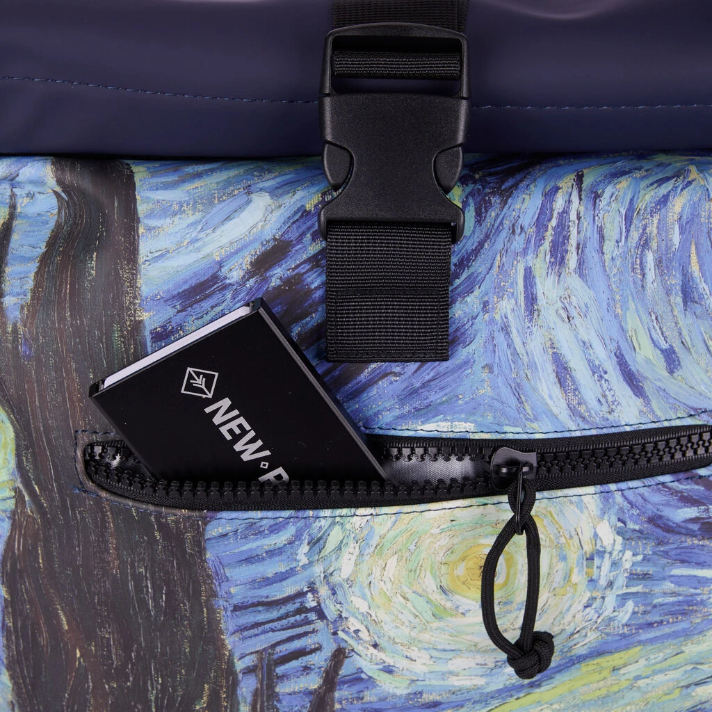 New Rebels Mart Art New York Starry Night 19L Rugzak Rolltop Waterafstotend 4 New Rebels Mart Art New York Starry Night 19L Rugzak Rolltop Waterafstotend - Afbeelding 4