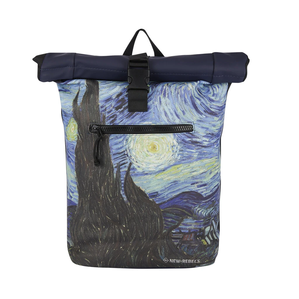New Rebels Mart Art New York Starry Night 19L Rugzak Rolltop Waterafstotend 5 New Rebels Mart Art New York Starry Night 19L Rugzak Rolltop Waterafstotend - Afbeelding 5