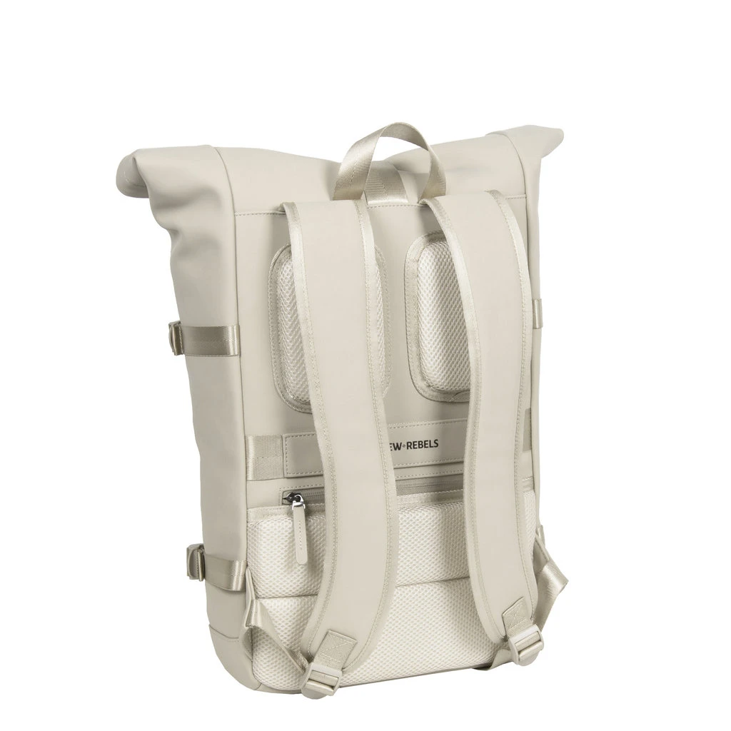 New Rebels ® William -Rolltop - Rugzak - Beige - 17L-Waterafstotende Rugtas 2 New Rebels ® William -Rolltop - Rugzak - Beige - 17L-Waterafstotende Rugtas - Afbeelding 2