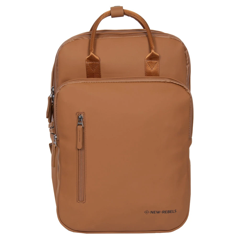New Rebels ® William - Schooltas - Rugzak - Cognac - 20L-Waterafstotende Rugtas 9 New Rebels ® William - Schooltas - Rugzak - Cognac - 20L-Waterafstotende Rugtas - Afbeelding 9
